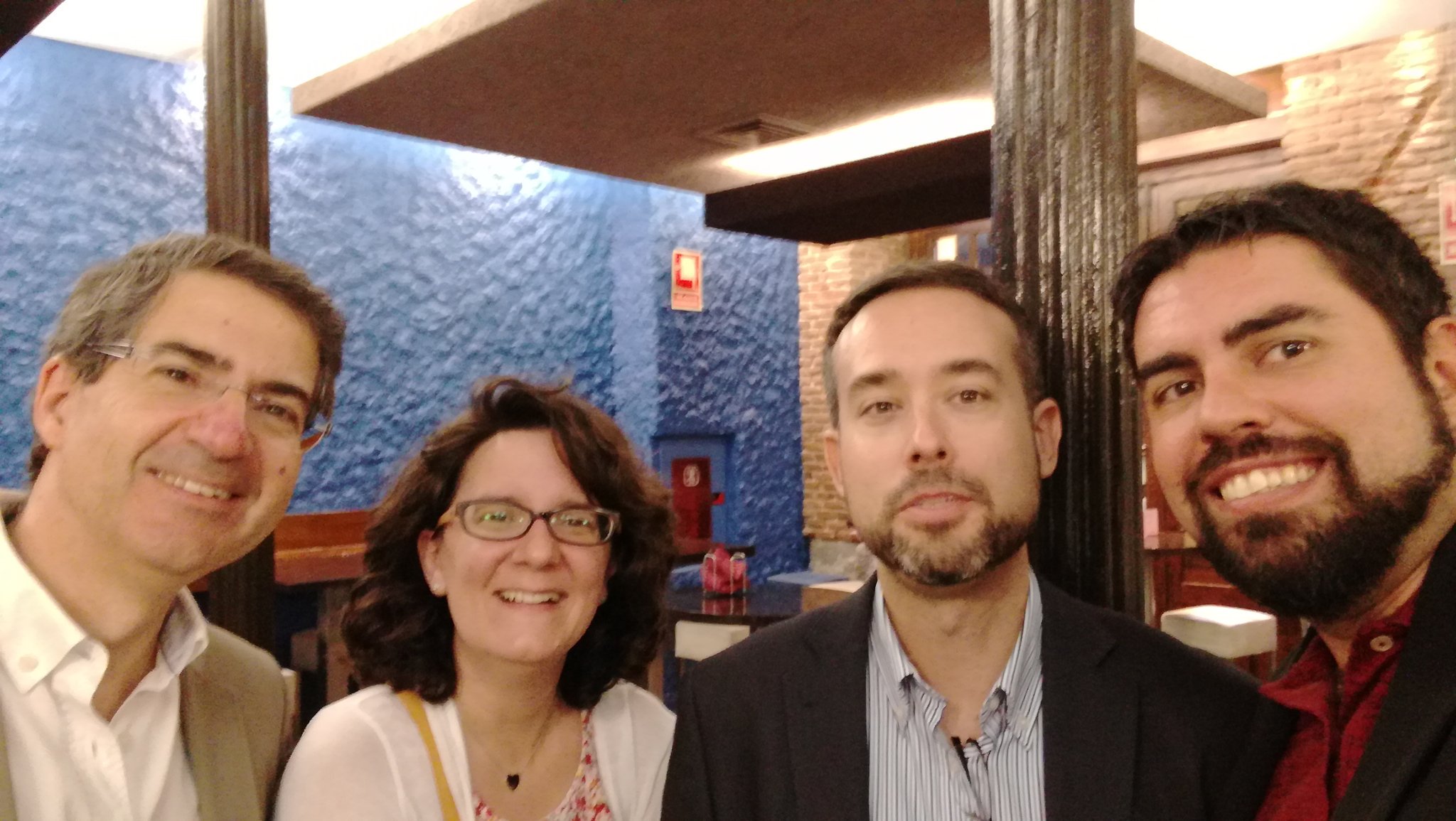 José Manuel Menéndez, Silvia Uribe, Federico Álvarez y Juan Pedro López, miembros del equipo del GATV